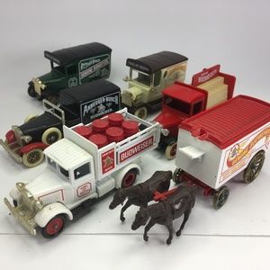 LOT of 6 Vintage LLEDO 1979 Budweiser City Delivery Vehicles 1:64 Scale Diecast